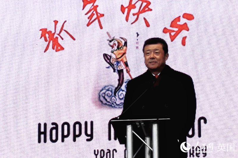 中國駐英國大使劉曉明發(fā)表新年賀詞(攝影:白天行)