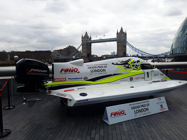摩托艇世界錦標(biāo)賽將于6月在倫敦舉辦(白天行攝)